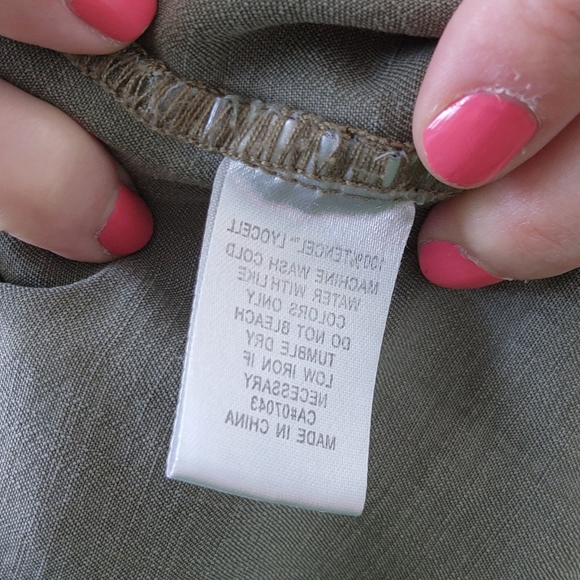 Tencel Lyocel Drawstring Elastic Waist Skirt - Picture 7 of 7